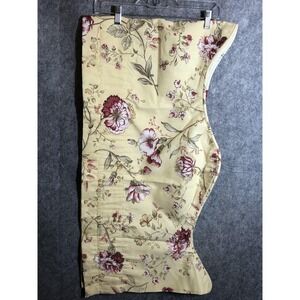 Wayfair Floral Valance Pair 2 Yellow Floral French Country Curtain Drapes 68x17